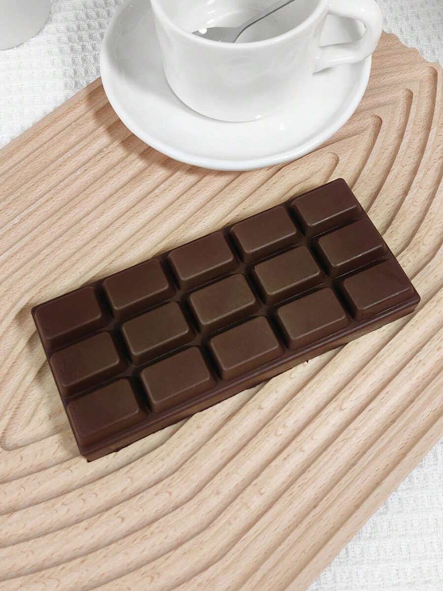 1pc Simulation Chocolate Squishy, Stress Relief Toy Pinch Pinch Fun Stress Relief Vent Toys Office Stress Reliever Small Gift Ornaments Squishy, Toy, Toys, Squishy, Taba Squishy - Brown - View 1