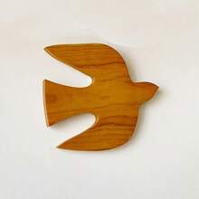 Handmade Wooden Bird Wall Hanging - Artistic Home Decor Sculpture, Light Brown Wood Grain Finish, Electricity-Free, Suitable For Any Room Decoration, Art Display | Elegant Design | Smooth Texture, Bird Decor Bedroom Decor Wall Decor