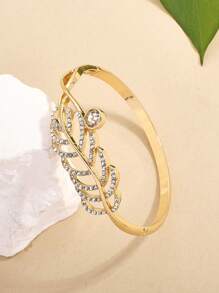 Fashion Feather Rhinestone Charming Girl Bracelet Bangle Gift Party