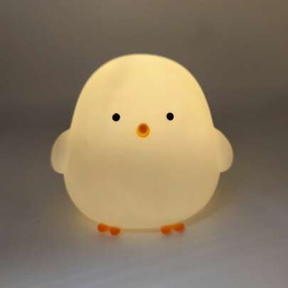 1pc Lovely Warm Light Led Chick Night Light, Can Be Used As Illumination, Decoration, With Switch, Suitable For Bedroom, Desk, Bedside, Outdoor Gift, Also Known As Valentine's Day Ambience Light, Led Light, Night Light, Glowing Toy.