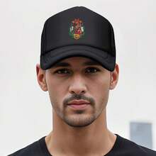 Printed Inner Samurai Tiger Everyday S Black Baseball Cap - Adjustable Washed Dad Hat - Breathable, Lightweight & Durable - Unisex Outdoor Sports Trucker Hat & Casual Wear Fisherman Hat - 黑色 - 查看 4