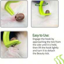 3PCS Tick Removal Tools Pet Tick Twist Remover Hook Pick Up Flea Scratching Hook Pet Cat Dog Grooming Supplies Tick Removal Tools