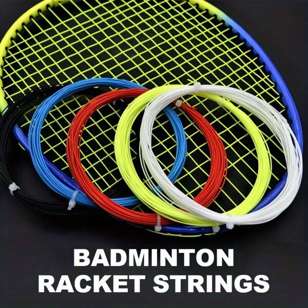 2pcs Nylon Badminton Racket String Replacements, Non-Original High Elasticity Increase Friction Surface, With Buckle Packaging, Suitable For Rackets 9.07-12.7kg