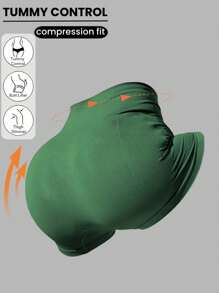 1pc Women's Seamless High Waist Solid Color Knit Sports Shorts, Yoga Training Cycling Shorts, Comfortable Skin-Friendly Fashion Workout Pants