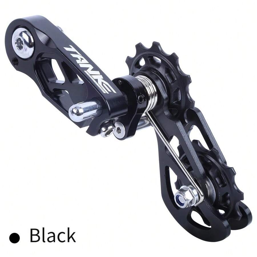 Tensor de Cadena para Bicicleta de Montaña de Una Sola Velocidad TANKE MTB Dirt Jump XC DJ AM DH Guía de Cadena Accesorios de Bicicleta Polea de Mecanizado CNC - Negro - Ver 1
