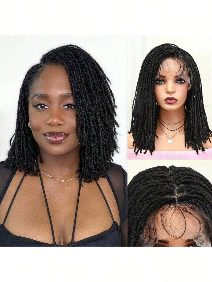 Full Lace Dreadlock Wig With Baby Hair Pre Plucked Knotless Square Part ...