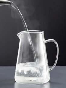 Théière en verre de 18 onces (environ 527,3 grammes), théière transparente en borosilicate, équipée d'un infuseur amovible en acier inoxydable 18/8, théière à fleurs et à feuilles dispersées, convient pour le camping et les voyages (550 millilitres)