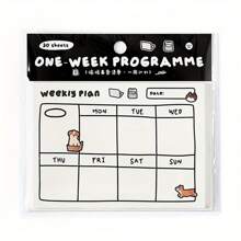 30 Stücke süßes Wochenplaner Blatt: Ideal für Haftnotizen und Bürodekoration - rechteckig