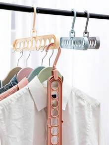 1 个重型可折叠衣架，带 9 个孔 - 终极节省空间的壁橱整理器 - 适用于家庭、宿舍、衣柜和服装店的多功能解决方案 - 最大限度地提高存储效率，适合正装、裤子、鞋子、牛仔裤、靴子、裙子、春季、极简主义、夏季上衣