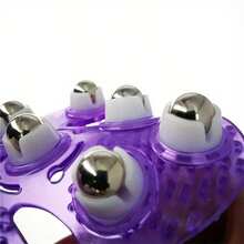 1 个手持球按摩手套，可缓解肌肉疼痛并减少脂肪团 - 多功能身体按摩器，适用于颈部、背部、肩部、臀部和面部，健身房