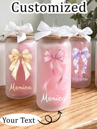 Personalized Glass Tumblers | Bridesmaid Tumblers | Iced Coffee Cup | Personalized Gifts | Proposal Box Gifts | Birthday Gift | Bride Easy To Clean, Exquisite,High-Quality Custom,Personalized,Unique Ideal Gifts For Her Her,Boyfriend,Girlfriend,Dad,Mom,Family,Friends,Son,Daughter,School Students,Workers,Kids School,Home,Office,Chic Design