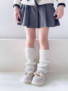 1 pereche jambiere pentru copii, jambiere lejere de culoare solidă pentru primăvară și toamnă, ciorapi de prințesă cu tub drept fără toc, jambiere Lolita pentru toamnă și iarnă