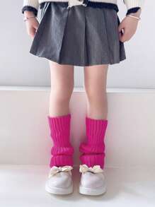 1 pereche jambiere pentru copii, jambiere lejere de culoare solidă pentru primăvară și toamnă, ciorapi de prințesă cu tub drept fără toc, jambiere Lolita pentru toamnă și iarnă