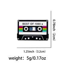 Vintage Cassette Tape Enamel Brooch, Can Be Used As Lapel Pin, Badge, Backpack Pin, Women's Brooch, Clothing Gift, Jewelry, Fashion Accessory - NR11717 - View 7