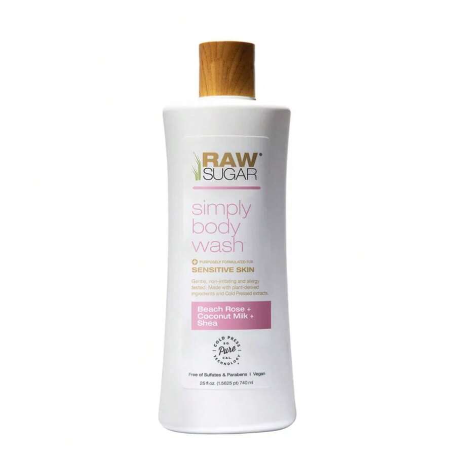 Raw Sugar Calming Body Wash - Seaside Rose & Aloe - 25 Fl Oz - 1 - View 1