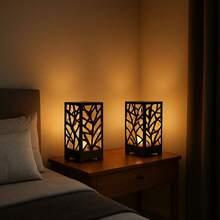 2 Table Lamps Modern Arabesque Bedroom Table Lamp Black Color - 2Agp - 黑色 - 查看 1
