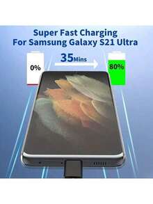 25W Super Fast Charging Type-C Cable, Compatible With Samsung Galaxy S23/S22/S21/S20/Plus/Ultra/FE/Etc, Includes USB-C Charger Adapter, Christmas/Household Gift - EU C Type Plug(220-240V) - View 5