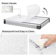 12PC Panels Pet Playpen , Small Animal Playpen, Pet Fence Indoor, DIY Plastic Enclosure For Guinea Pigs, Bunny, Hamsters, Hedgehogs