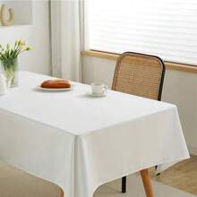 10 Pack White Table Cloth For Rectangle Tables,60x102 Inch-Washable And Reusable Table Cloths For 6-8 Ft Rectangle Table,Polyester Fabric Table Cover For Party,Wedding,Buffet - White - View 3