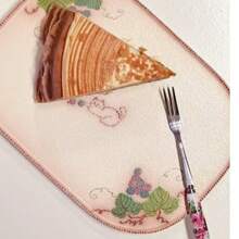 12PCS/Set Elegant Tableware, Ceramic Handle Floral Design, Including Ice Cream Spoon, Fruit Salad Fork, Stainless Steel Coffee Spoon, Dessert Spoon, Dessert Fork, Mixing Spoon, Tea Spoon, Seasoning Spoon, Honey Spoon, Suitable For Family Gathering & Afternoon Tea