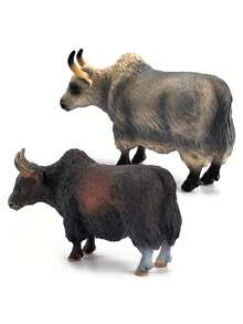 1pc Plateau Yak Solid Ornament Toy Animal American Bison Model Set