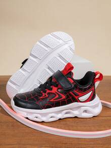 Zapatos con luces LED para niños, tenis casuales con cierre de , de unicolor, transpirables y suaves, cómodos y flexibles, fáciles de usar, adecuados para atuendos diarios y deportivos de niños - Negro - Ver 6