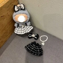 17cm派对礼服、1代&2代Labobo树脂人偶服装、17cm马卡龙LBB盲盒娃娃衣服、山茶花&珍珠娃娃连衣裙套装 - 彩色 - 查看 1