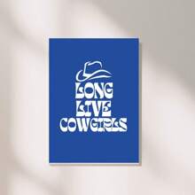 1 Stück Leinwanddruck Poster Cowgirl-Stiefel, Küstenfarm Wandkunst, Küsten-Cowgirl-Muster, Vintage Western Muster Cowgirl, moderne Wohnzimmer Schlafzimmer gerahmte dekorative Kunst
