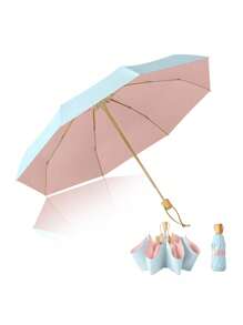 8-Bone Compact Classic Folding Umbrella With UV Protection, Windproof And Waterproof, Perfect For Men And Women, Leisure Use, Travel And Outdoor Activities, Sun Protection Outdoor Sunshade Cute Umbrella, Umbrella For Women Umbrella Rainproof Windproof