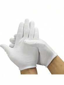 1/2/3/5/10/15Pairs White Gloves, Suitable For Eczema And Dry Hands - Breathable Work Gloves With Lining - Moisturizing SPA Soft Jewelry Inspection Gloves - Elastic Fit Cloth Gloves, Suitable For Most Women - Multicolor - View 8