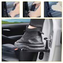 多功能车门钩踏板，通用型，防滑可折叠轨道，带玻璃破碎器，承重能力高达 400 磅，适用于轿车、SUV、越野车和卡车，通用车门支架、车门踏板、跑道