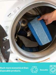 1/4pcs Mop Cloth Replacement Head, Flat Mop Replacement Cloth, Ultra-Fine Fiber Hand Wash Free Mop Cloth, Household Thickened Absorbent Adhesive Mop Cloth, Blue Striped Cleaning Mop Cloth - Multicolor - View 2