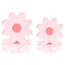 10 Stücke/20 Stücke/50 Stücke hellrosa Gänseblümchen Pappteller, Blumenpappteller, blumige Pariser Teller, Frühlings-Gänseblümchen Party Pappteller, blumenförmige Pappteller, Gänseblümchen Party Zubehör für Geburtstag, Hochzeit, Babyparty