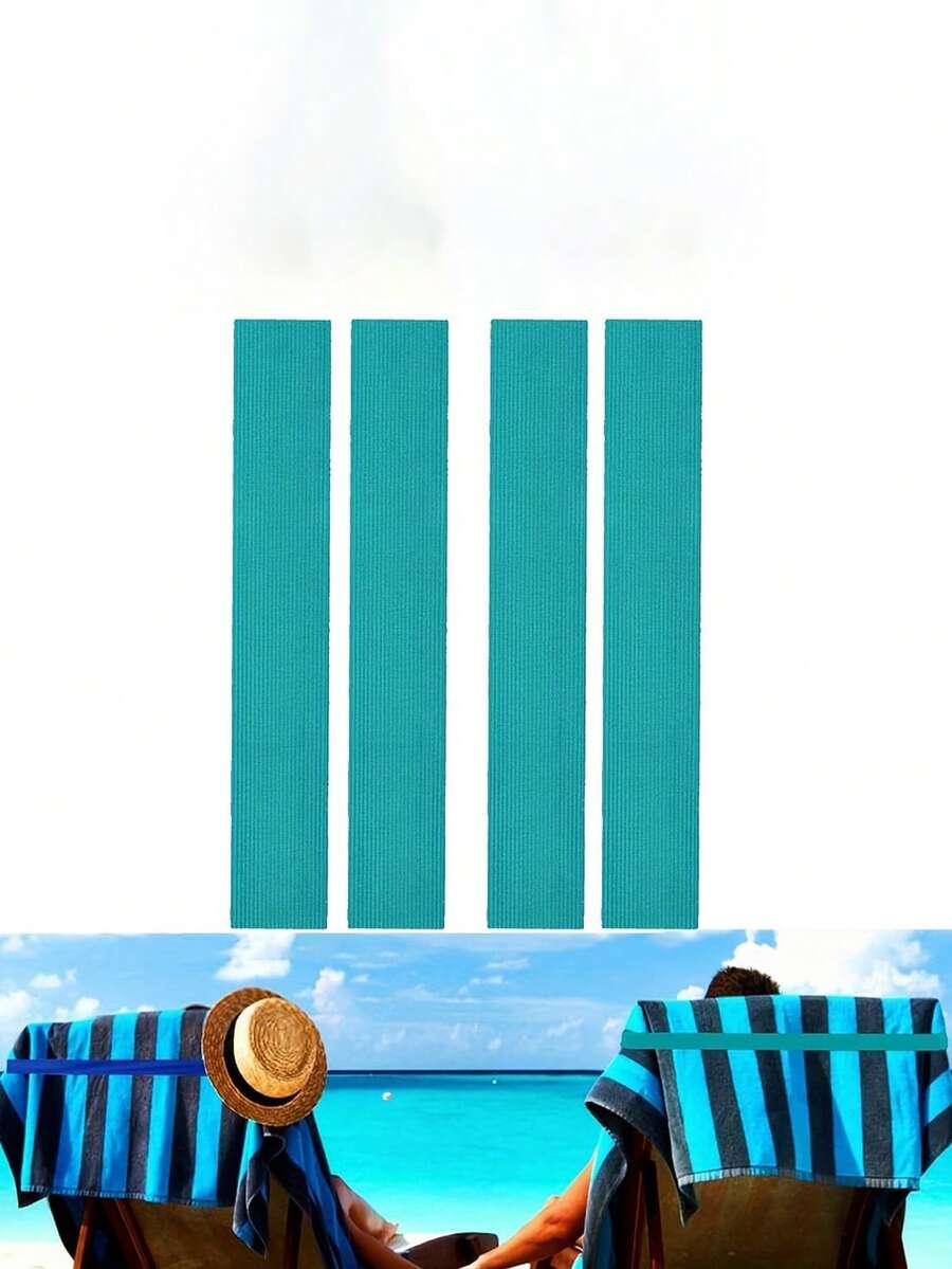 4pcs Towel Clips - Durable Chair & Pool Lounge Grip Handles, Safe Swimming & Cruise Chair Towel Rack, Towel Clips, Towel Chair Clips, Laundry Storage & Organization Beach Essentials - Multicolor - View 1