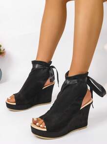 1 Paio di Sandali con Zeppa Spessa Solida ed Elegante, Comodi e Sexy, Adatti per Feste e Uscite