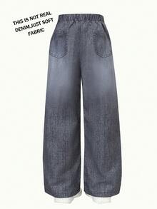 适合青少年女孩日常穿着、通勤和户外活动的休闲简约长裤，春夏款 - 黑色 - 查看 2