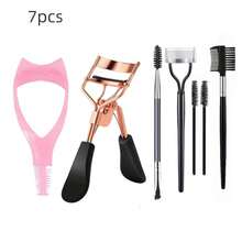 卷曲玫瑰金镀睫毛夹、睫毛刷、睫毛梳、化妆必备品、造型工具、眼部工具、便携式眼部工具，适合圣诞节、新年、毕业礼物 - 彩色 - 查看 12