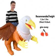 1 件（带充气鼓风机 - 不含电池）公鸡/恐龙/北极熊/马/表白浪漫爱情充气道具/大公鸡充气服装成人，服装男/女成人，舞台表演/活动派对服装道具，男女生日派对圣诞节趣味角色扮演服装。 - 彩色 - 查看 3