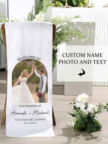 Custom Wedding Ceremony Aisle Decorations, Welcome Chair Covers, Wedding Decorative Flags, Multi-Style And Multi-Size Options, Personalized With Names, Photos And Text To Create A Unique Romantic Wedding, Durable - Multicolor - View 14