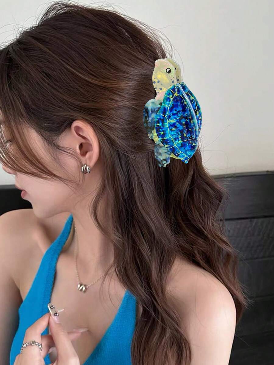 1个时尚亚克力海龟发爪夹,适合日常佩戴,也可作为秋冬季礼物送给朋友,是女士度假装扮、夏季海滩度假、旅行或生日的理想之选。 - 彩色 - 查看 1