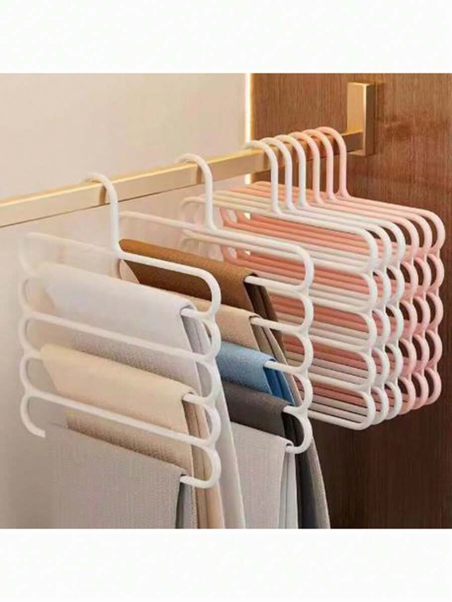 1pc,5pcs,10pcs,Multifunction Pants HangerScarf Tie Rack Household Pants Storage Hanger