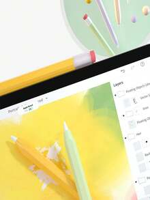 1/2 件复古铅笔形保护套 兼容 Apple Pencil 2nd/Pro 平板电脑手写笔便携式保护套 硅胶套 - 彩色 - 查看 6