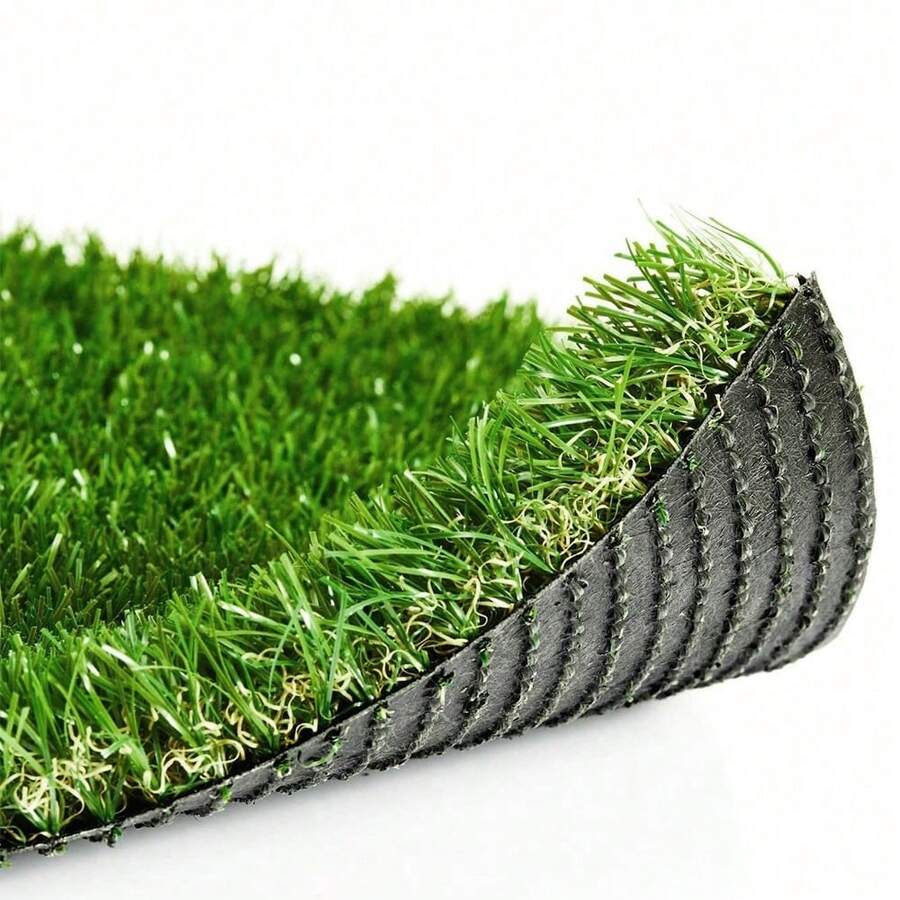 LITA Thick Artificial Grass Turf Lawn 5FT Width Customized Length, 1.38" Indoor Outdoor Garden Lawn Landscape Synthetic Grass Mat Fake Grass Rug - 綠色 - 查看 1