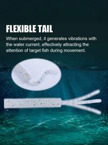 GOTURE Goture 60pcs Floating Single-Tail Soft Bait, Root Fishing Hook. The Hook Tip Is Sharp. It's A Combined Set Of Soft Bait Lures And Hooks For Lure Fishing, Which Is Bite-Resistant And Corrosion-Resistant. It's A Complete Fishing Tackle Set