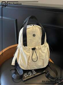 1pc Mini Light-Weight Multi-Pocket Backpack Shoulder Bag, Multifunctional And Fashion, Suitable For Women, Casual Hand Carry Bag For Back To School
