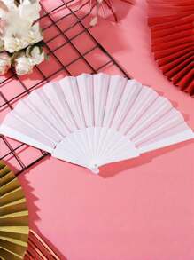 1/2/3PCS Ethereal Crinkled White Hand Fan ✧ Customize As Qixi Keepsake/Christmas Decor/Wedding Prop ✧ Year-Round Ceremonial Charm~Hanfu Accessories ✧ Bridal Bouquet Fan ✧ Festive Gifts ✧ Summer Breeze Companion