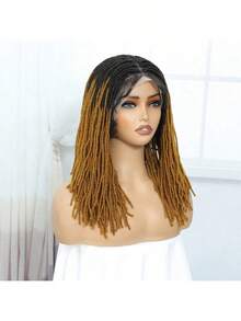 Full Lace Dreadlock Wig With Baby Hair Pre Plucked Knotless Square Part Faux Locs Wig Braided Wigs For African American Women Full Double Lace Wig Dreadlocks Crochet Hair For Women - 1B/27# - Xem 5