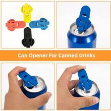 SHEIN X Milania 4pcs Can Openers - Easy - To - Grip Design For Kitchen, Camping, And Party | Suitable For Beer, Soda, And Soup Cans | Compact, Dust - Proof, And Portable