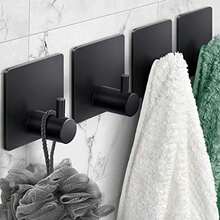 1pc/4pcs/6pcs/Set Non-Drilling Bathroom Accessories, Stainless Steel Bathroom Hardware Set, Towel Bar, Towel Rack, Toilet Paper Holder, Wall Hooks, Coat Hook, Bathrobe Hook - Multicolor - View 24