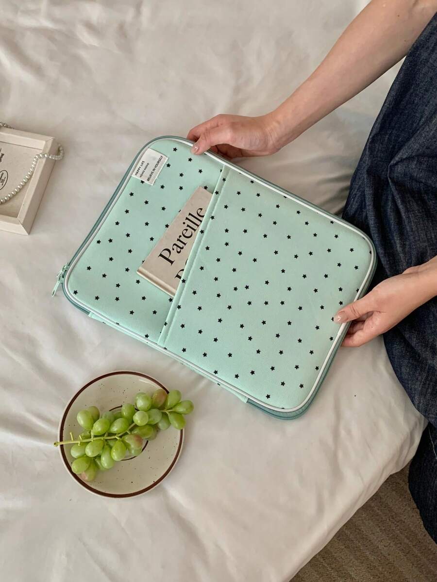 Funda para portátil estilo coreano, bolsa para portátil multifuncional y con absorción de golpes compatible con portátiles de 10/11/12.9 pulgadas y 13 pulgadas - verde menta - Ver 1